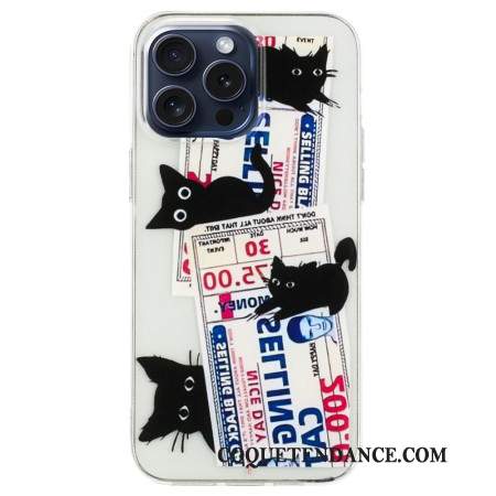 Coque iPhone 16 Pro Max Chats Noirs