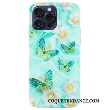 Coque iPhone 16 Pro Max Papillons Verts