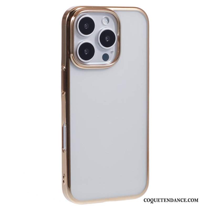 Coque iPhone 16 Pro Max Rebord Effet Métal X-LEVEL