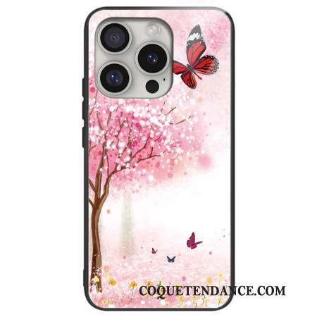 Coque iPhone 16 Pro Max Verre Trempé Cerisiers en Fleurs