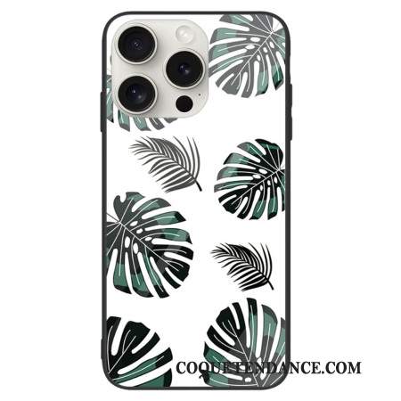 Coque iPhone 16 Pro Max Verre Trempé Feuilles