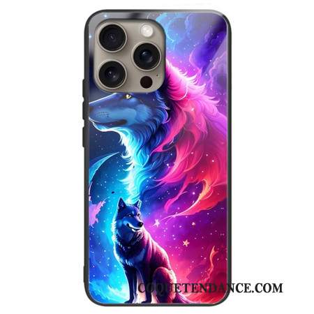 Coque iPhone 16 Pro Max Verre Trempé Loup Étoilé