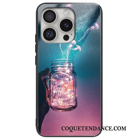 Coque iPhone 16 Pro Max Verre Trempé Méduse en Bouteille