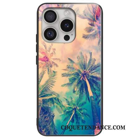 Coque iPhone 16 Pro Max Verre Trempé Palmiers