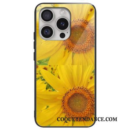 Coque iPhone 16 Pro Max Verre Trempé Tournesol