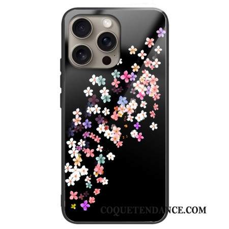 Coque iPhone 16 Pro Verre Trempé Motif Floral