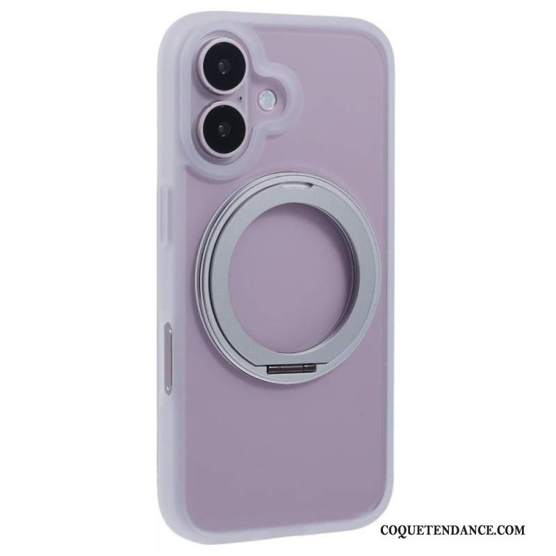 Coque iPhone 16 Support Intégré et Porte-Anneau Rotatif