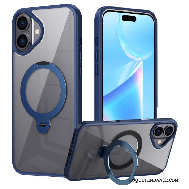 Coque iPhone 16 Transparente Anneau-Support Magnétique