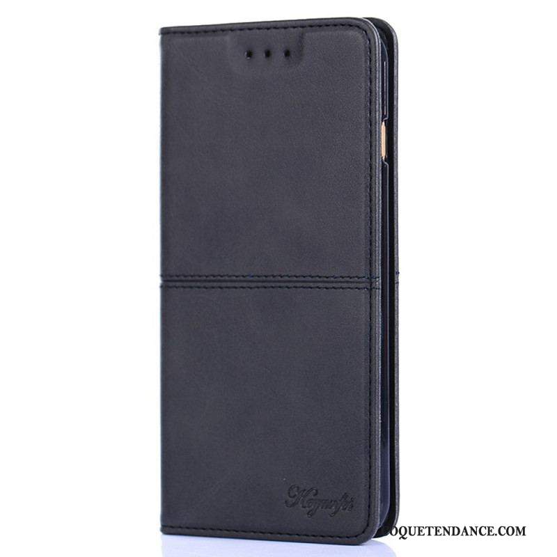 Flip Cover Samsung Galaxy S22 5G Style Cuir Couture