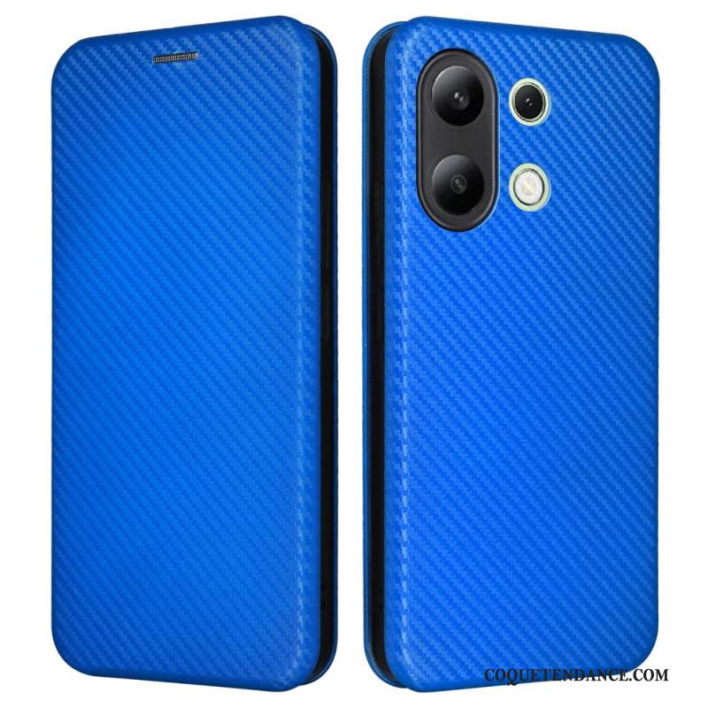 Flip Cover Xiaomi Redmi Note 13 4G Fibre Carbone