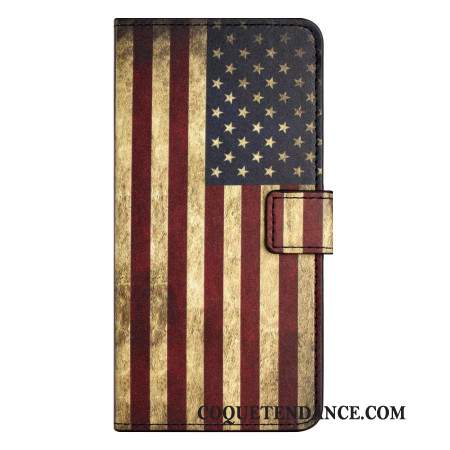 Housse Samsung Galaxy A15 5G Drapeau Américain Vintage