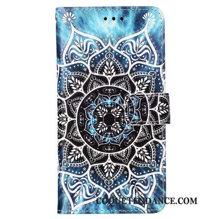 Housse Samsung Galaxy A15 Fleur Mandala à Lanière