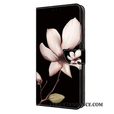 Housse Samsung Galaxy A15 Fleurs Roses sur Fond Noir