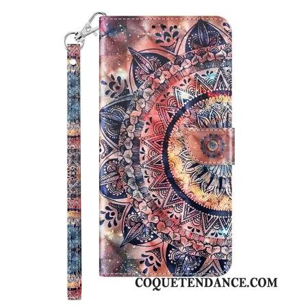 Housse Samsung Galaxy A15 Mandala Coloré à Lanière