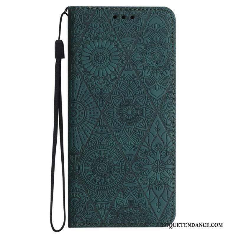 Housse Samsung Galaxy A16 4G / 5G Motif Floral et Lanière