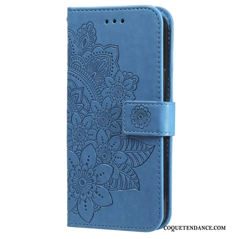 Housse Samsung Galaxy A55 5G Fleur Mandala à Lanière