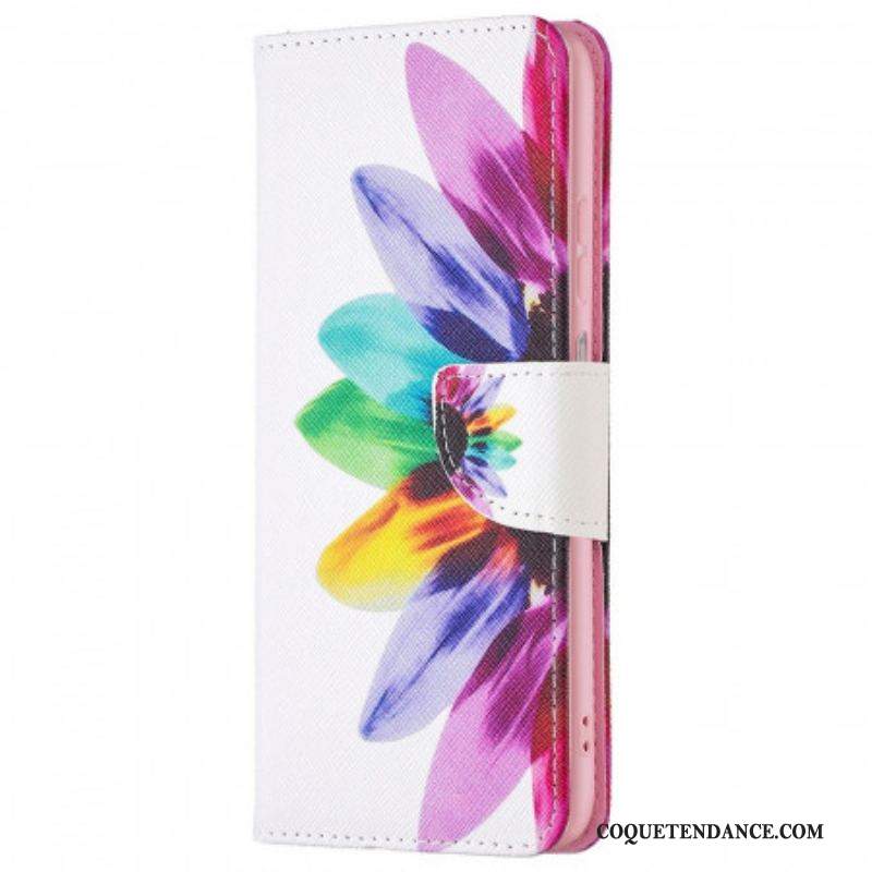 Housse Samsung Galaxy M53 5G Fleur Aquarelle