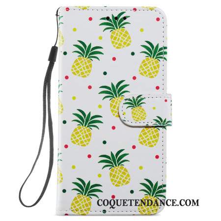 Housse Samsung Galaxy S24 5G Ananas à Lanière