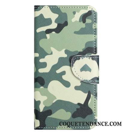 Housse Samsung Galaxy S24 5G Camouflage Militaire à Lanière