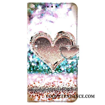 Housse Samsung Galaxy S24 5G Coeur Diamant Rose