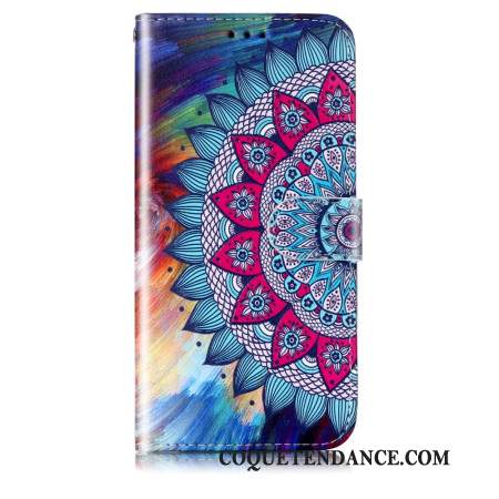 Housse Samsung Galaxy S24 5G Motif Mandala à Lanière