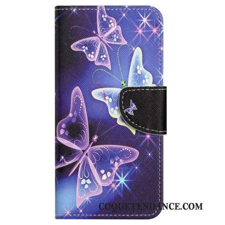 Housse Samsung Galaxy S24 FE Papillons Scintillants