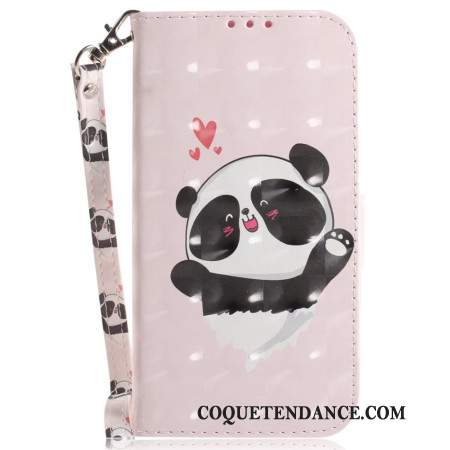 Housse Samsung Galaxy S24 Plus 5G Panda Love à Lanière