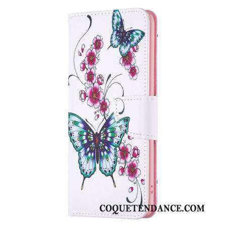 Housse Samsung Galaxy S24 Ultra 5G Fleurs de Pêcher et Papillons