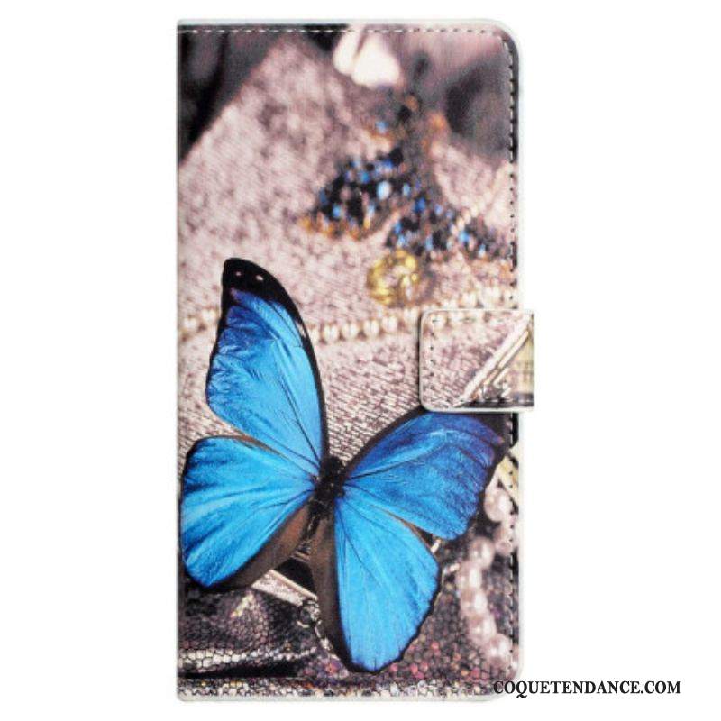 Housse Xiaomi Redmi Note 12 4G Papillon Bleu