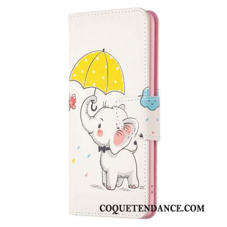 Housse Xiaomi Redmi Note 13 4G Parapluie et Éléphant