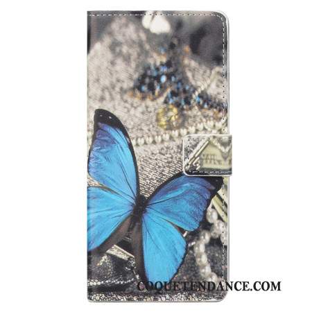 Housse Xiaomi Redmi Note 13 5G Papillon Bleu