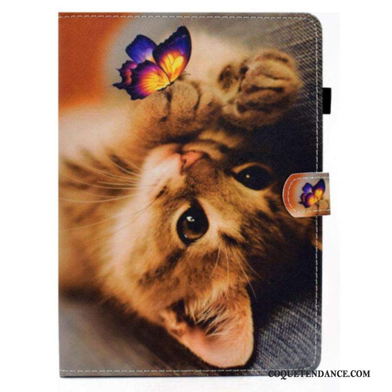 Housse iPad Air (2022) (2020) / Pro 11" Mon Chaton et Papillon