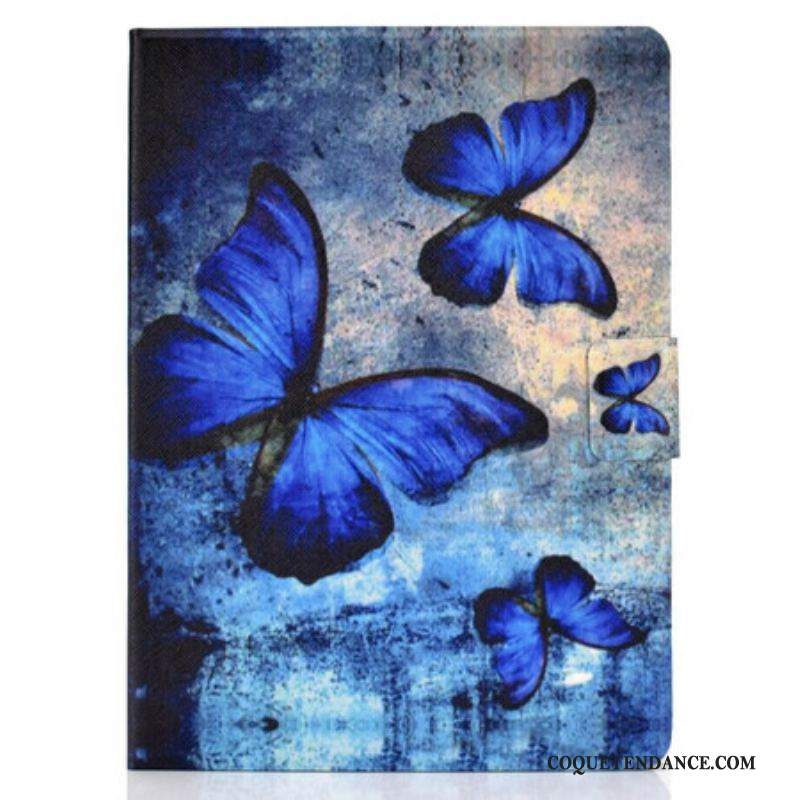 Housse iPad Air (2022) (2020) / Pro 11" Papillons Bleus