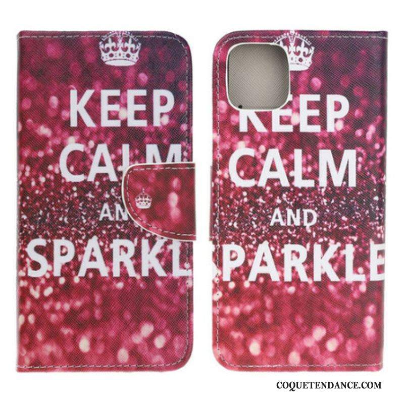 Housse iPhone 13 Mini Keep Calm and Sparkle