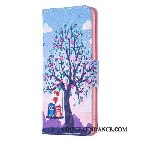 Housse iPhone 16 Couple de Hiboux sur l'Arbre