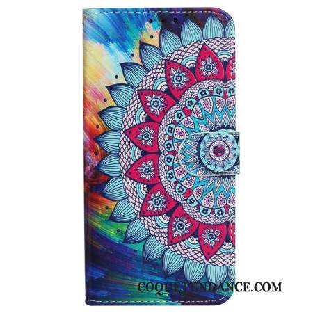 Housse iPhone 16 Fabuleux Mandala à Lanière