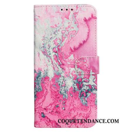 Housse iPhone 16 Plus Marbre Rose Marin