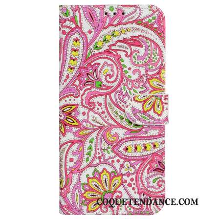 Housse iPhone 16 Plus Motif Floral à Lanière