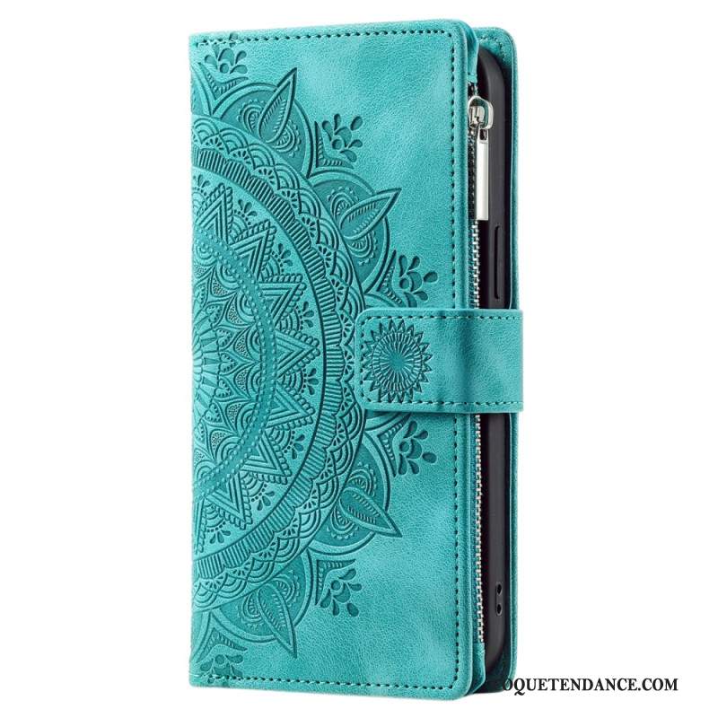 Housse iPhone 16 Plus, Portefeuille Mandala