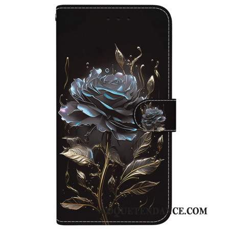 Housse iPhone 16 Pro Max Rose Noire à Lanière