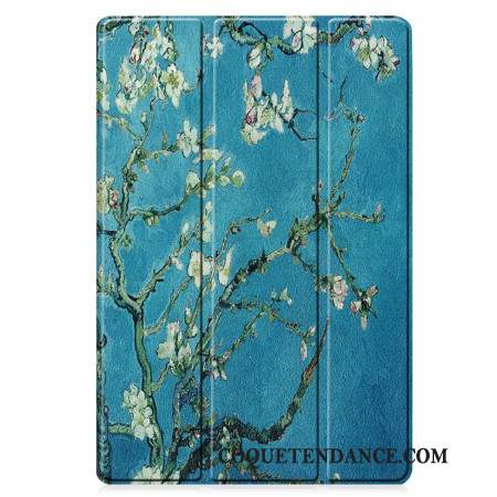 Smart Case Samsung Galaxy Tab S9 FE Plus Porte-Stylet Fleurs d'Abricot