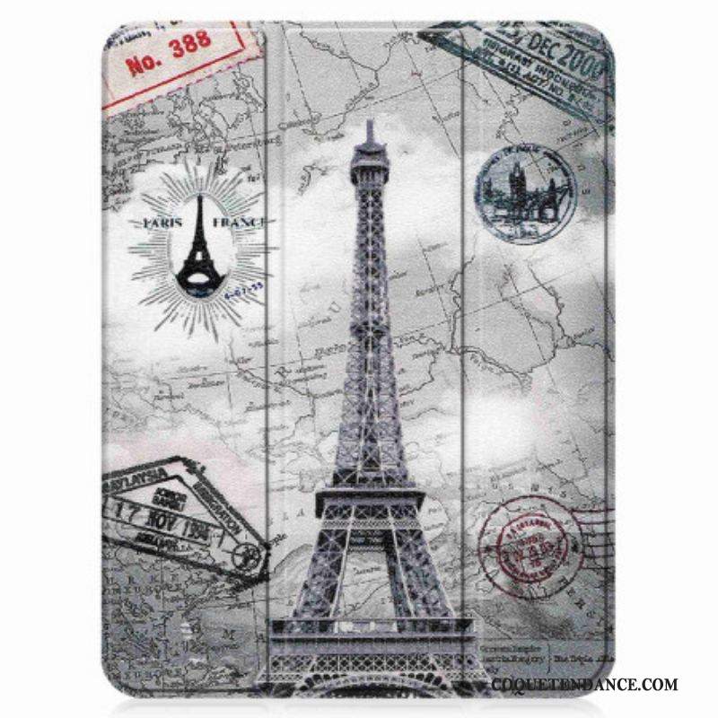 Smart Case iPad 10.9'' (2022) Porte-Stylet Tour Eiffel