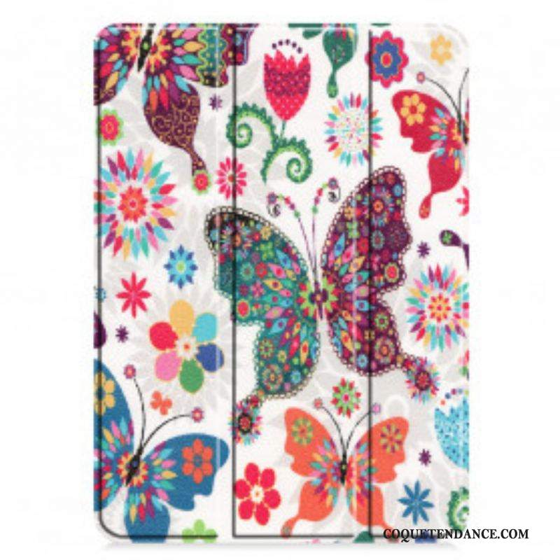 Smart Case iPad Pro 11" (2022) (2021) Porte-Stylet Fleurs Vintage